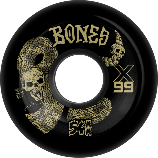 BONES WHEELS (JEU DE 4) XF 54MM V6 99A DEATH VENOM BLK WIDE