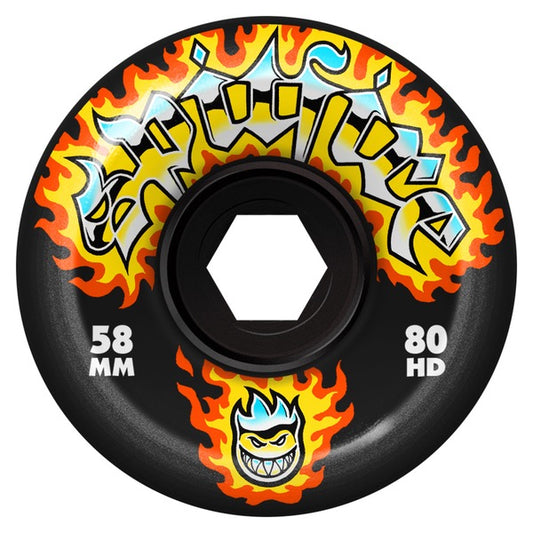 SPITFIRE WHEELS (JEU DE 4) 58MM 80HD CNCL FULL CHROME V BLK
